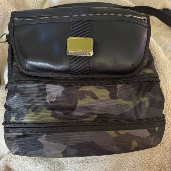 TUMI Expandable Camo  Alpha Bravo Beale Canvas Leather  - Green & Black camo - Picture 1 of 11